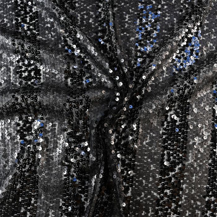 Metallic Embroidered Sequin Knit Fabric .FREE delivery available - Abakhan