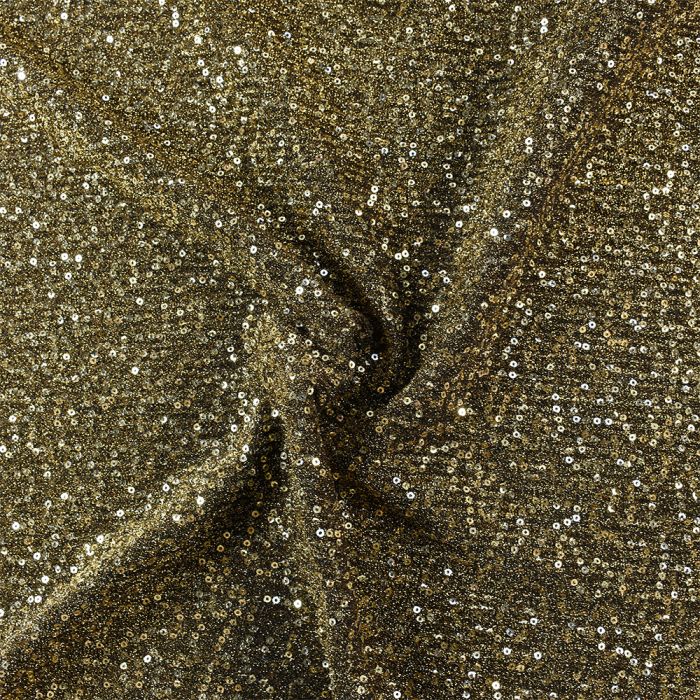 Metallic Embroidered Sequin Knit Fabric .FREE delivery available - Abakhan