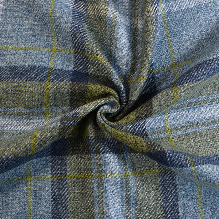 Grampian Polyester Faux Wool Fabric in Blue