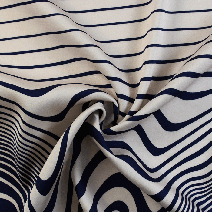 Italian Odyssey Stretch Viscose Fabric in Blue