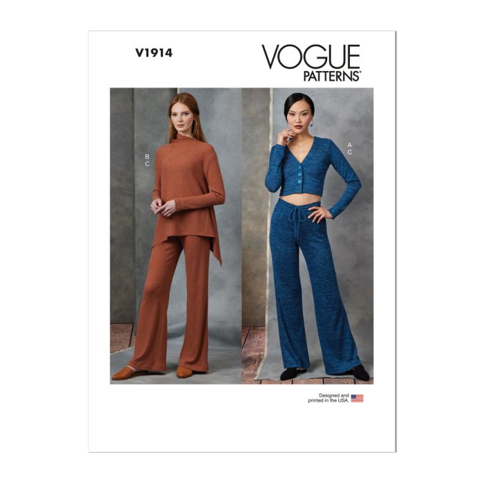 Buy Vogue Pattern V1848 Narrow Trousers With High Waistband Online in India  - Etsy
