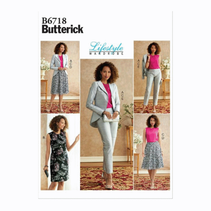 Butterick Sewing Pattern 6718 (A5) Misses Sportswear B6718A5 6-8-10-12-14 main product photo