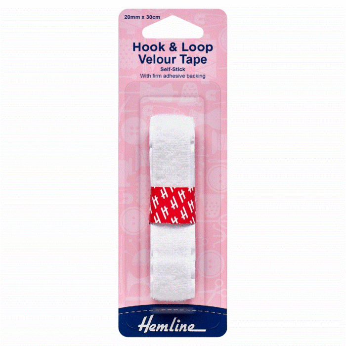Hemline Hook & Loop Tape: Shelf Adhesive in White, FREE Delivery Available