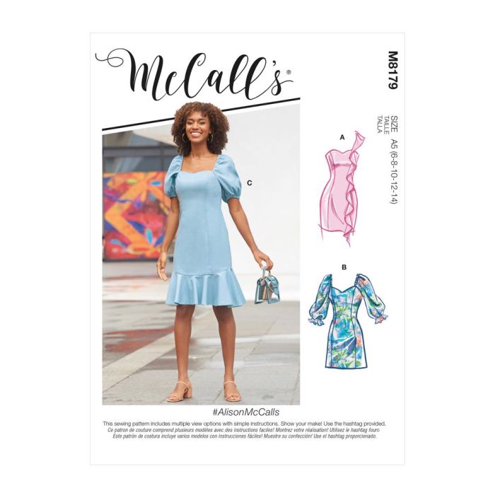 McCalls Sewing Pattern 8180 (A5) - Misses Tops, FREE Delivery Available