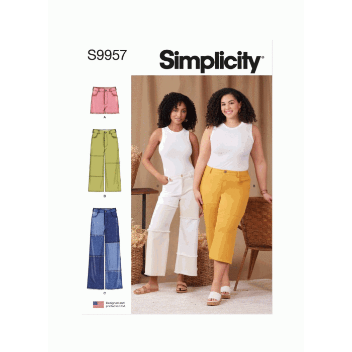 Simplicity Sewing Pattern 9957 (BB) Miss & Women Short & Pant 20W-28W main product photo
