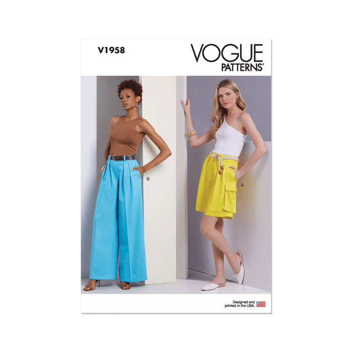 Buy Vogue Sewing Pattern 7233 Misses Pants Shorts Size 14-18 Online in  India - Etsy