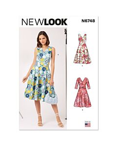 New Look Sewing Pattern 6748 Misses Dress With Sleeve Variations  8-18