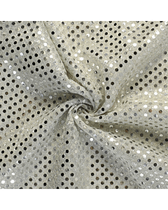 3mm Polyester Sequin Fabric Silver 112cm