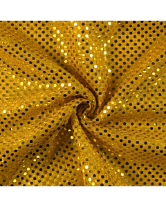 3mm Polyester Sequin Fabric Gold 112cm