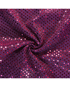 3mm Polyester Sequin Fabric Purple 112cm
