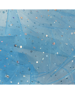 Spot Polyester Organza Fabric Blue 150cm