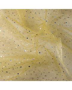 Spot Polyester Organza Fabric Gold 150cm