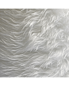 Short Pile Acrylic Faux Fur Fabric White 150cm