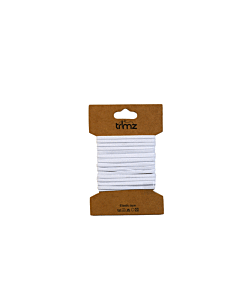 Card of Elastic White 3mm x 5mtrs