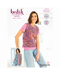 Stylecraft Batik Elements DK Tank&Cardi 10055 Knitting Pattern Download  