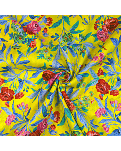 Liberty Tana Lawn Matila Bloom Fabric Yellow 138cm