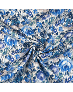 Liberty Piccadilly Poplin Dreamy Blooms Fabric Blue 138cm