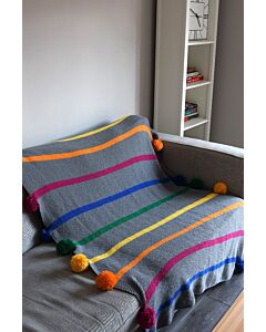 Beginner Knitted Blanket Rainbow in WoolBox Imagine Classic DK