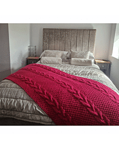 Cable Bed Runner Knitting Pattern Kit by Jenny Watson in King Cole Big Value Super Chunky
