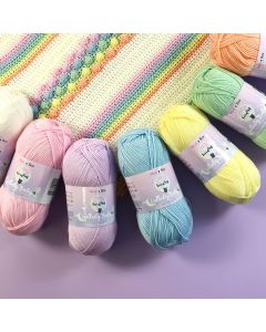 Dotty Crochet Blanket in WoolBox Imagine Lullaby Baby DK Yarn