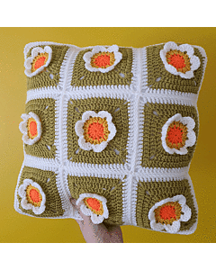 Flower Power Cushion Crocheted Pattern Kit by Zoe Potrac in Stylecraft Special DK