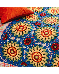 Janie Crow Fields of Gold Crochet Blanket in Stylecraft Life DK