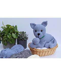 WoolCats Russian Blue Crochet Pattern Kit by Heather Gibbs in WoolBox Imagine Classic DK
