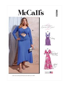 McCalls Sewing Pattern 8253 (B5) - Misses Dresses 8-16 M8253B5 8-16
