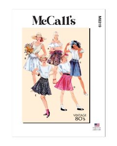 McCalls Sewing Pattern 8319 (F5) - Misses Skirts 16-24 M8319F5 16-24
