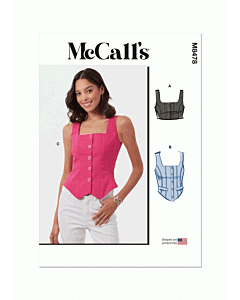 McCalls Sewing Pattern 8478 (H5) Misses Corset Tops  6-14