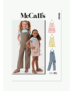 McCalls Sewing Pattern 8489 (K5) Childrens & Girls Pinafore  7-14
