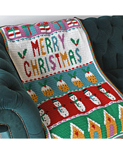 Merry Christmas Blanket Crochet Pattern Kit in WoolBox Imagine Classic DK by EmKatCrochet
