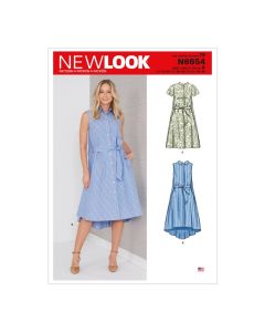 New Look Sewing Pattern 6654 (N) - Misses Dress 10-22 N6654 10-22