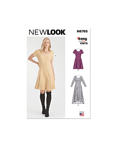 New Look Sewing Pattern 6765 Misses' Knit Dresses  10-12-14-16-18-20-22
