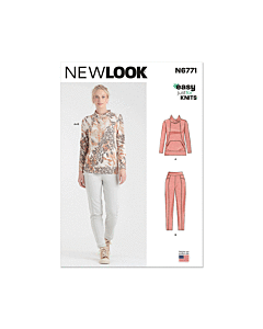 New Look Sewing Pattern 6771 Misses' Knit Top and Pants  XS-S-M-L-XL-XXL