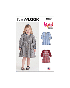 New Look Sewing Pattern 6774 Children's Dresses  3-4-5-6-7-8