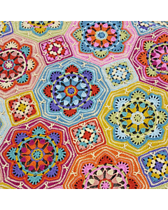 Persian Tiles Eastern Jewels Colourway Crochet Blanket Kit by Janie Crow in Stylecraft Life DK