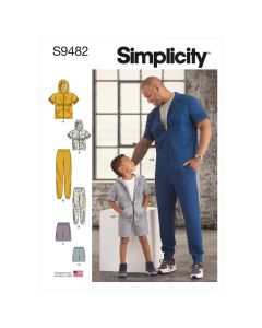 Simplicity Sewing Pattern 9482 (A) - Boys & Mens Tracksuit S-XL