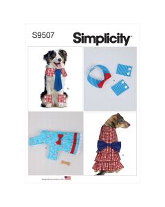 Simplicity Sewing Pattern 9507 (AA) - Pet Collars Cuffs & Dresses XS-XL