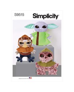 Simplicity Sewing Pattern 9515 (AA) - 18 Inch Plush Aliens One Size