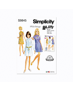 Simplicity Sewing Pattern 9845 (Y5) Misses' Dress in Two Lengths  18-20-22-24-26