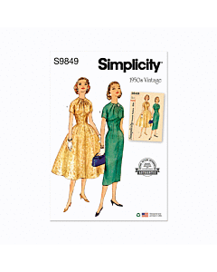 Simplicity Sewing Pattern 9849 (H5) Misses Dress  6-8-10-12-14