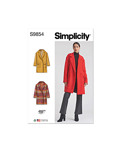 Simplicity Sewing Pattern 9854 (Y5) Misses Coat American Sewing Guild  18-20-22-24-26
