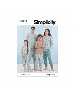 Simplicity Sewing Pattern 9861 (A) Loungewear  XS - L  XS - XL