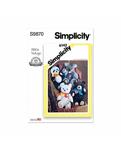 Simplicity Sewing Pattern 9870 (OS) Plush Bears  ONE SIZE