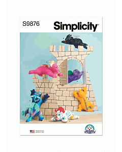 Simplicity Sewing Pattern 9876 (OS) Dinosaurs & Dragons by Carla Reiss  ONE SIZE