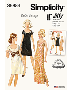 Simplicity Sewing Pattern 9884 (H5) Misses Dress in Two Lengths  6-14