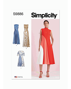 Simplicity Sewing Pattern 9886 (P5) Misses' Dress Length Varia  12-20
