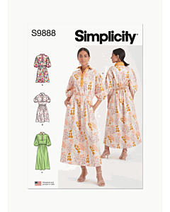 Simplicity Sewing Pattern 9888 (R5) Misses Dresses  14-22