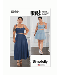 Simplicity Sewing Pattern 9894 (BB) Top & Skirt By Mimi G Style  20W-28W
